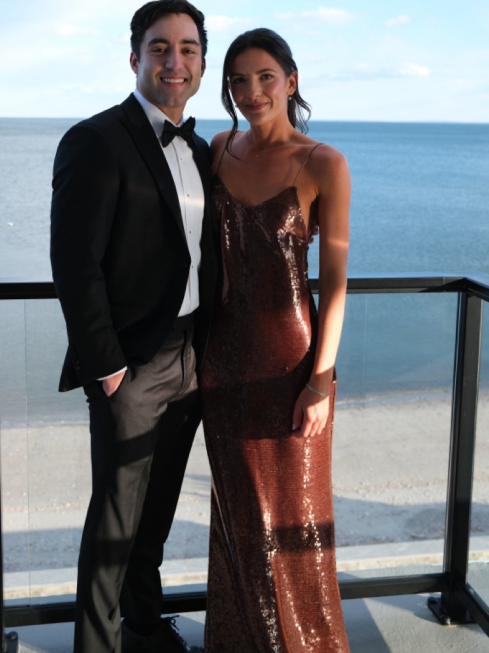 Mytheresa Ilkuaz Ozel sequined gown wedding guest dress